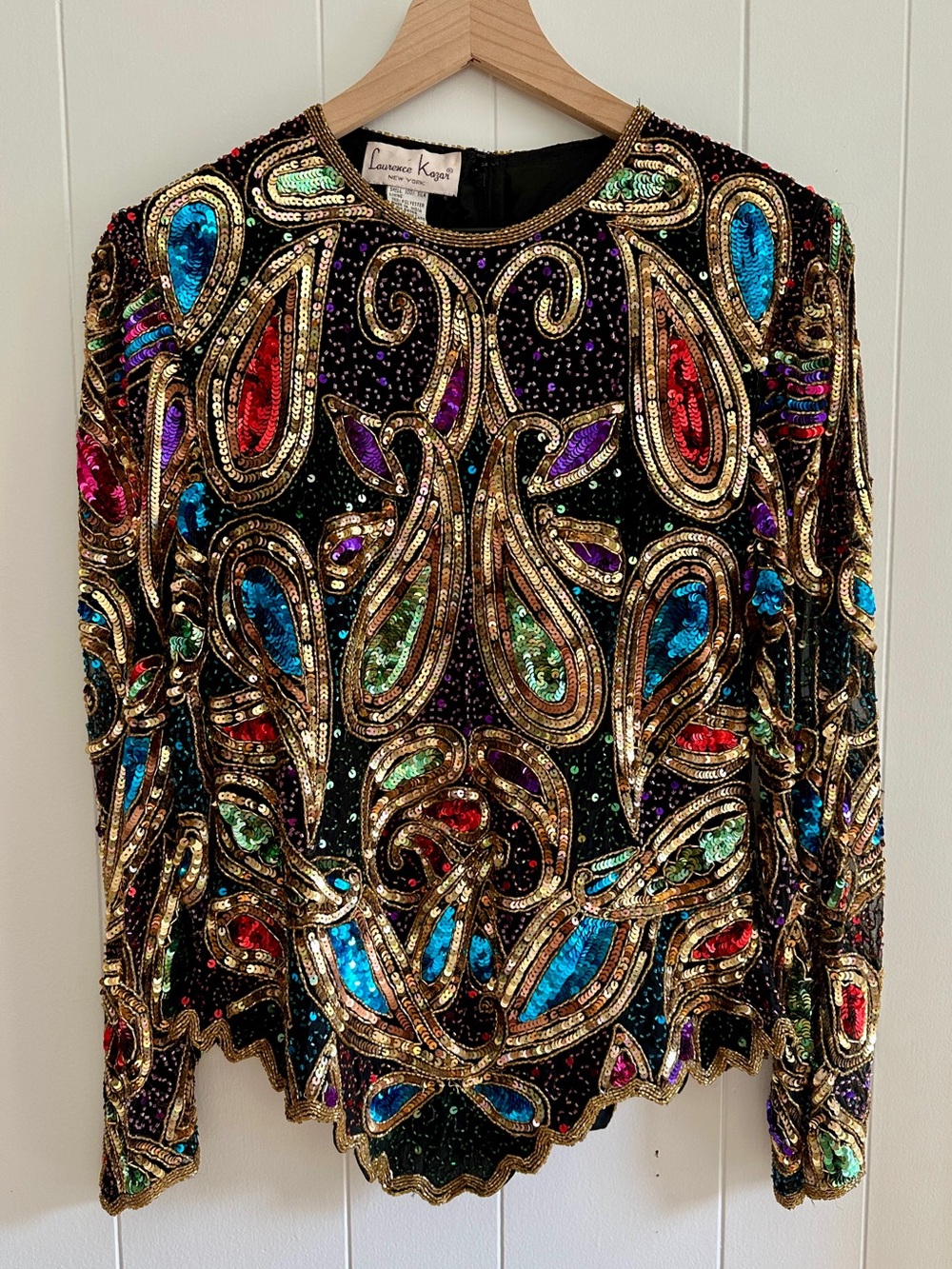 Vintage 80s Sequin Beaded Lawrence Kazar